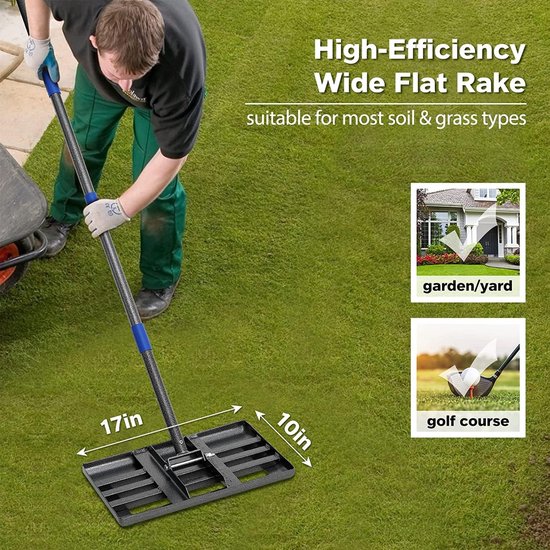 Gazonrakel - Gazonhark - Nivelleringhark - Nivellering Hark - Gazonrakel Nivelleringhark - Gazon Rakel - Gazon Leveller - Lawn Leveling - Oppervlaktegereedschap - Tuingereedschap - Harkrakel van GAZ — afbeelding 2