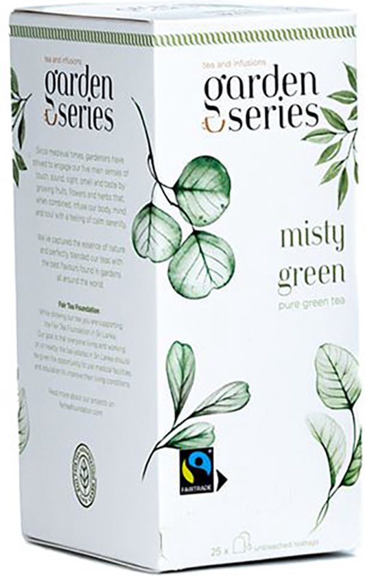 Foto: Garden series misty green groene thee 25 theezakjes individueel verpakt 1 stuk 