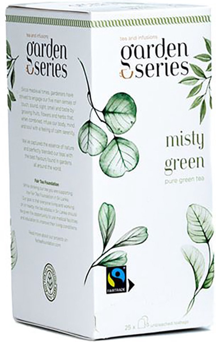 Garden Series - Misty Green - Groene thee- 25 theezakjes - individueel verpakt (1 stuk)