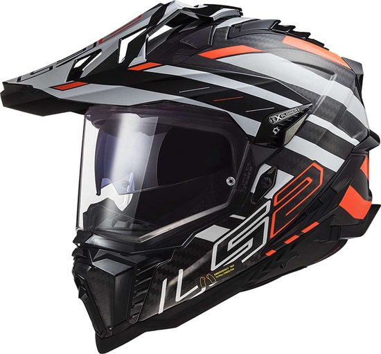 LS2 MX701 EXPLORER C EDGE BLACK FLUO ORANGE-06 3XL - Taille 3XL - Casque