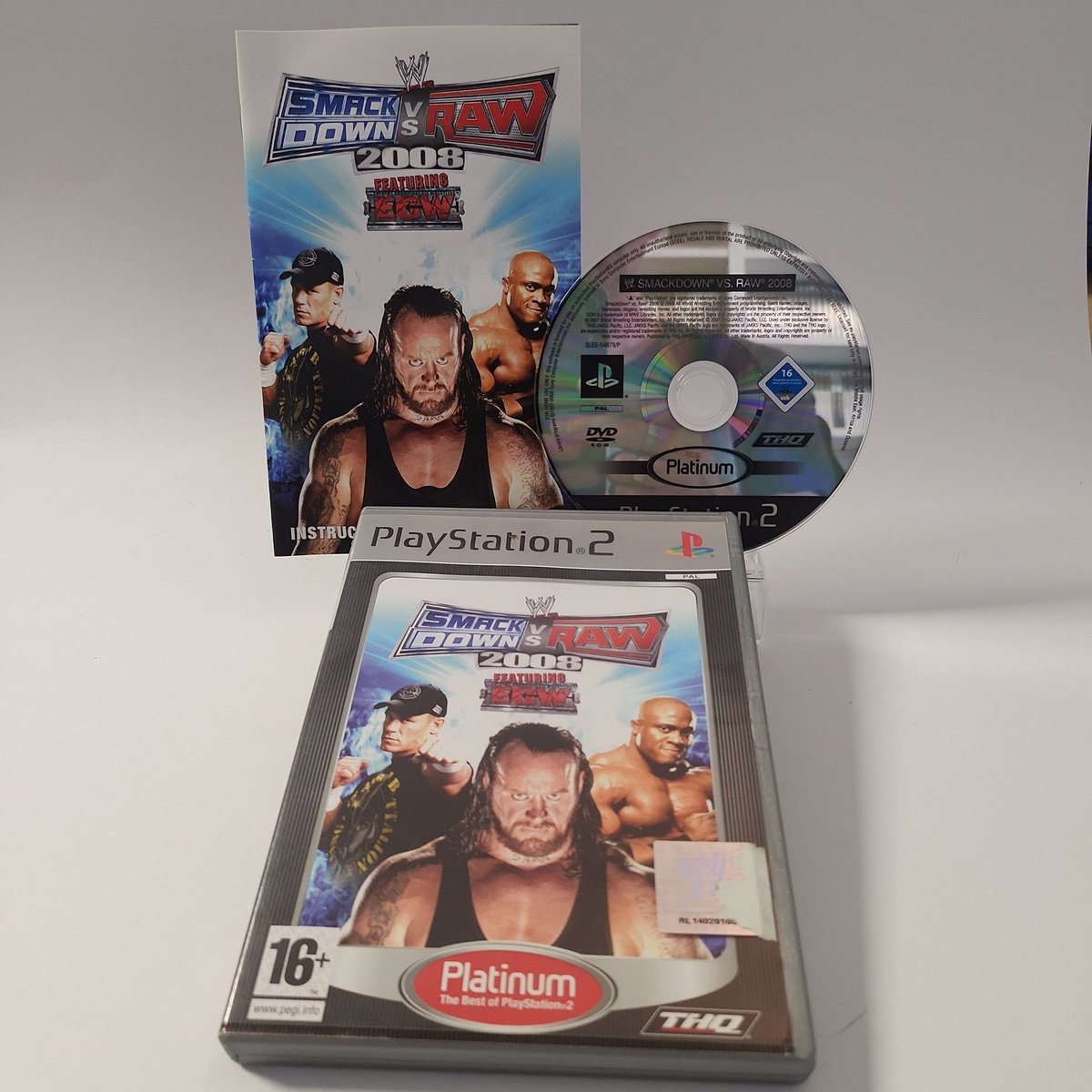 WWE SmackDown Vs Raw 2008 Sur PS2 - Jeu De Catch PAL En Français, Complet DVD