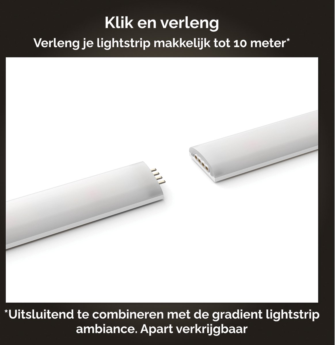 Philips Hue gradient lightstrip 1 meter uitbreiding - White and Color Ambiance - Bluetooth — afbeelding 3
