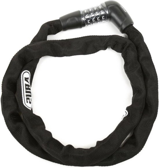 Kettingslot 110 cm - cijferslot 5 mm - veiligheidsniveau 4 - zwart - Steel-O-Chain 5805C