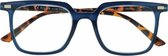 Lunettes de lecture Noci Eyewear RCE358 Lucca +3,00 Monture rectangulaire - Bleu Petrol avec branche écaille