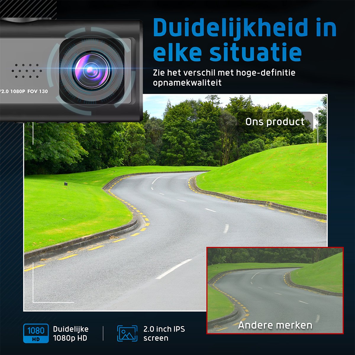 Fleau Tech Dashcam Voor Auto 3 in 1 - Model - Micro SD-kaart 32 GB thumbnail 6