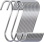 30 Stuks S Vorm Haken - 7cm - Verschillende maten Ophanghaken - RVS Muurhaak voor hanging basket - Planten Wandhaak - Badkamer en Keuken Handdoekhaakjes - keukenhaakjes - Vleeshaken - Plantenhaak - Muur S-haak Ophangsysteem - Hangpot Tuin Haakjes