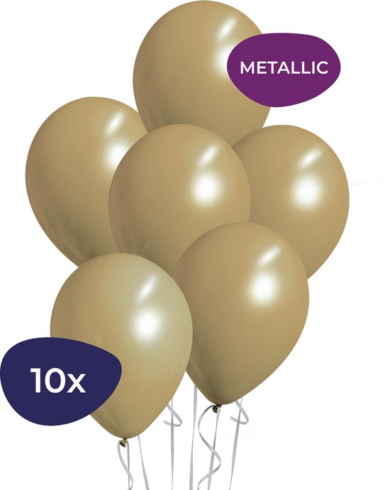 Foto: Metallic gouden ballonnen 10 stuks helium ballonnen latex versiering verjaardag kerst trouwen