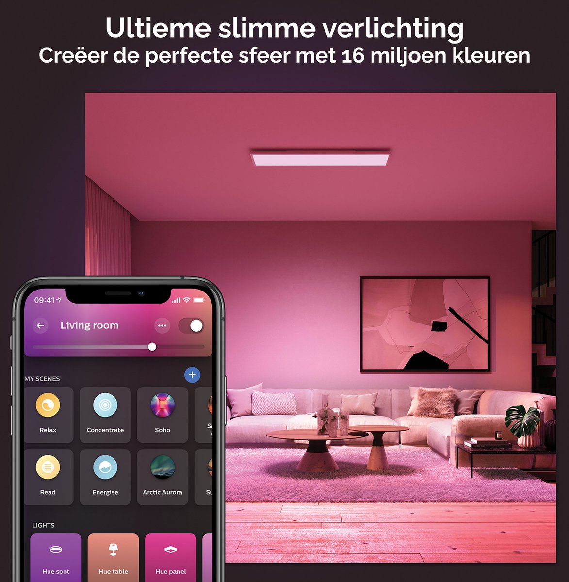 Philips Hue Surimu paneellamp – wit en gekleurd licht – wit – rechthoekig — afbeelding 3