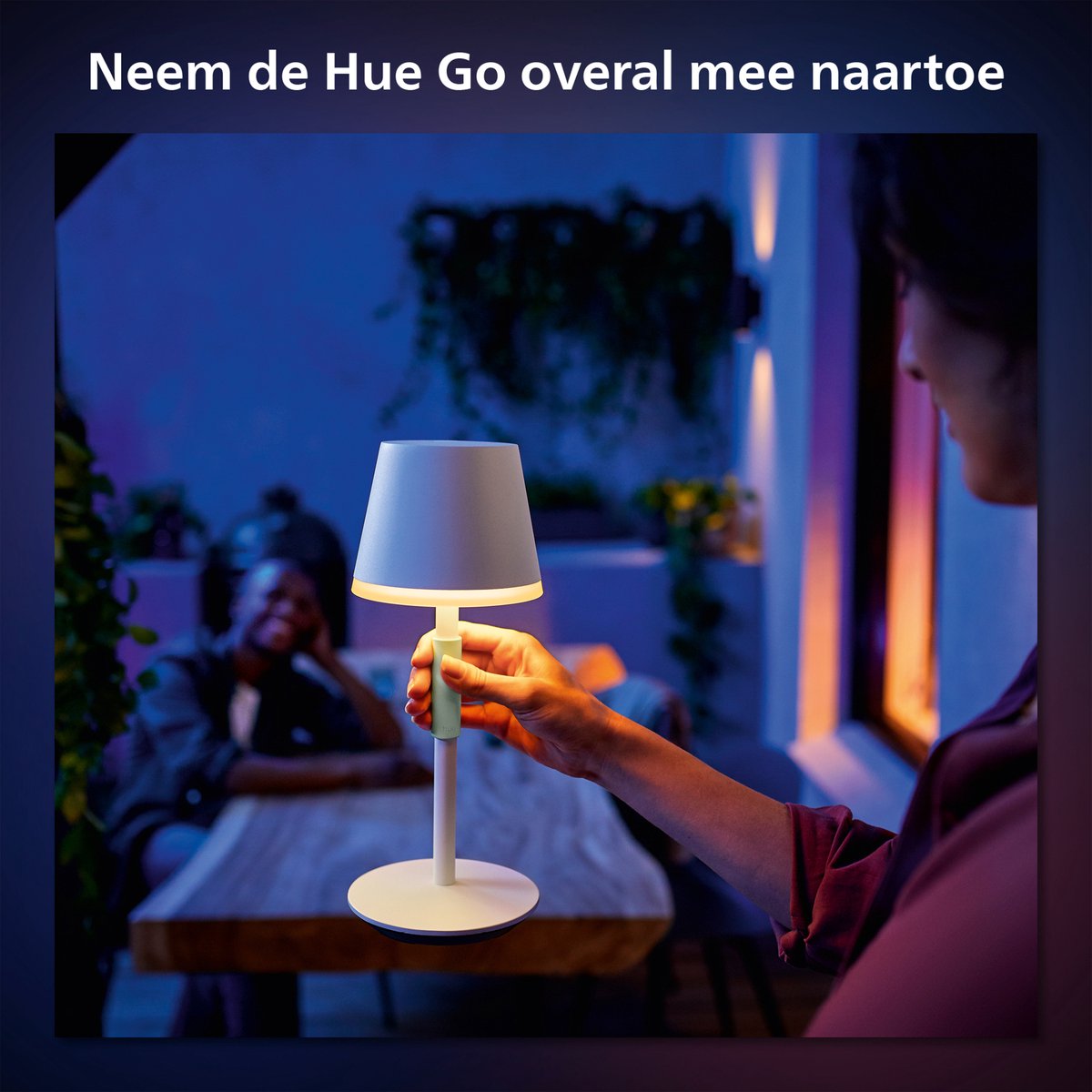 Philips Hue Go draagbare tafellamp - wit en gekleurd licht - wit — afbeelding 3