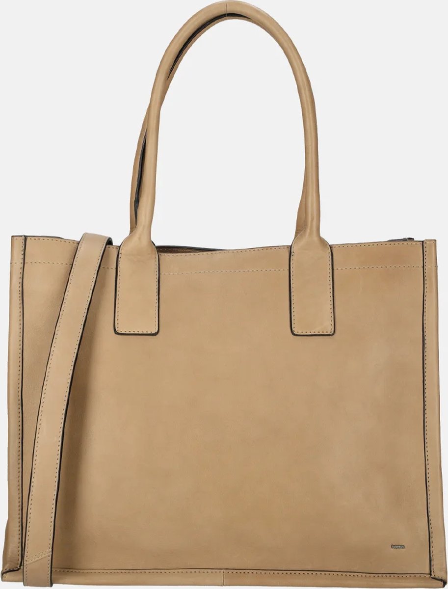 Berba Dames Leren Laptoptas 15 inch Icons 885-116 Taupe