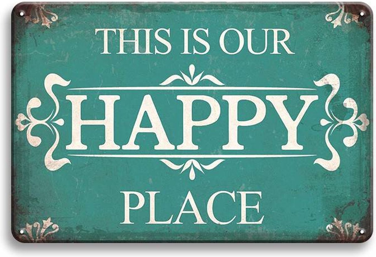 Tekstbord - Our happy place