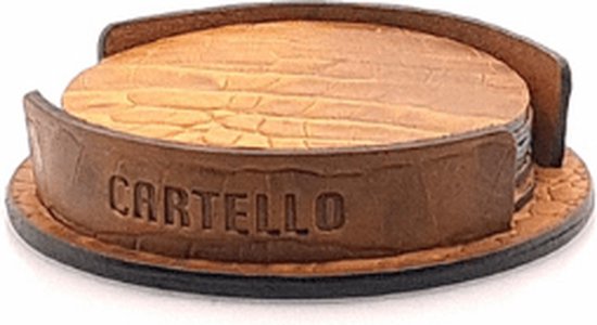 Croco Cognac Onderzetter Set