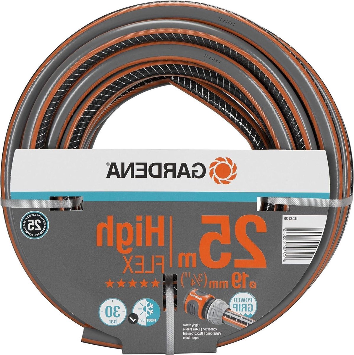 Tuinslang Comfort HighFLEX 19 mm 25 m - Power Grip profiel - vormvast - uv-bestendig Tuinslang