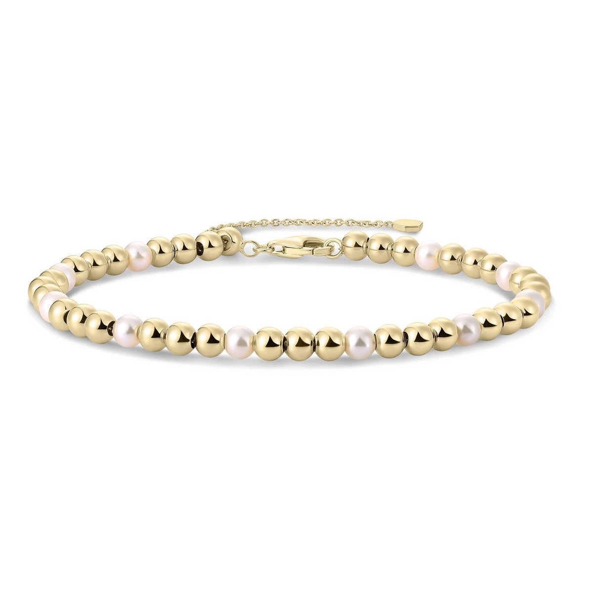 Gisser Jewels - Dames - Armband - Beads - Goud Verguld Zilver - Maat 16 + 4 cm