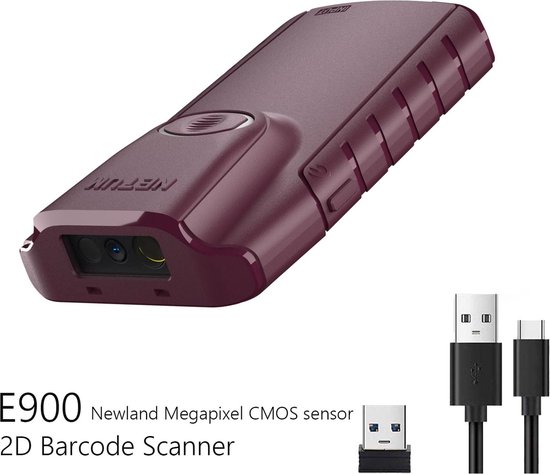 NETUM - E900 - Bluetooth QR-barcodescanner - 3-in-1 Draagbaar