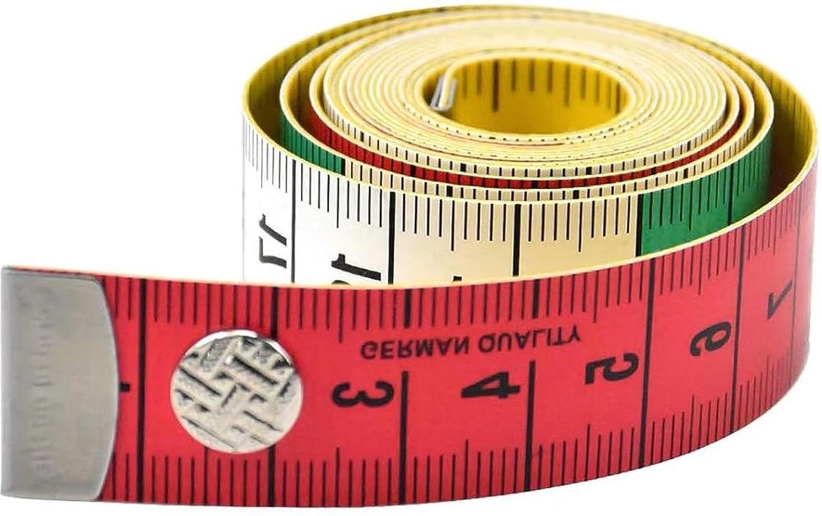 Universeel meetlint - 150 cm totale lengte - afmetingen van kleding en lichaamsvet