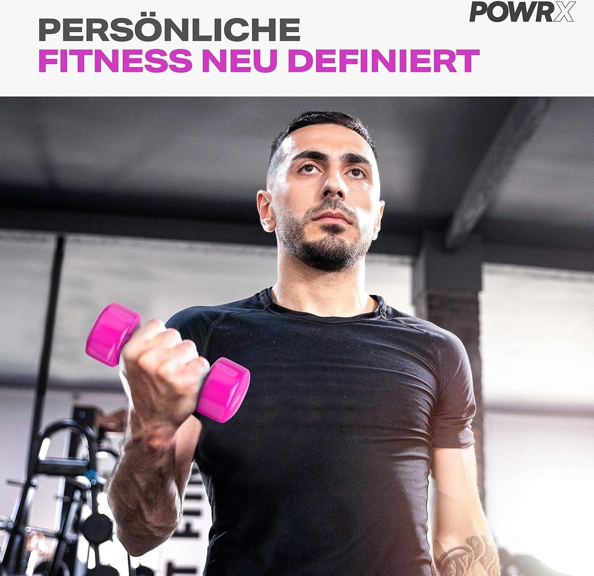 Vinyl Dumbbells Halter set voor fitness en gymnastiek - Aerobic Pilates 05 kg - 10 kg gewichten voor mannen en vrouwen - Home gym set voor thuis of in het sport studio - Dumbbell set in verschillende kleuren – foto 7