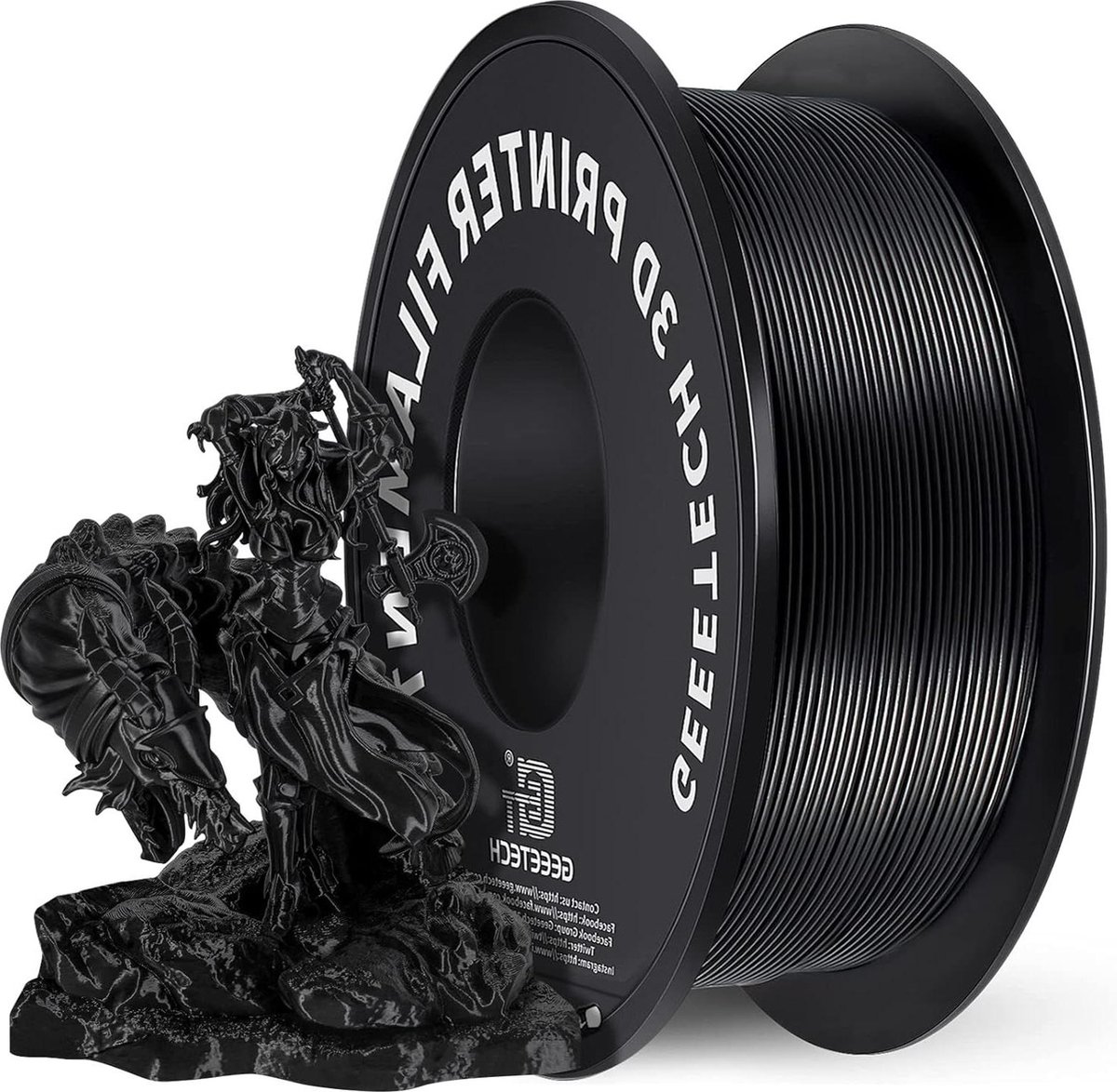 Zwart PLA-filament 175 mm 1 kg voor 3D-printer - Hoge kwaliteit