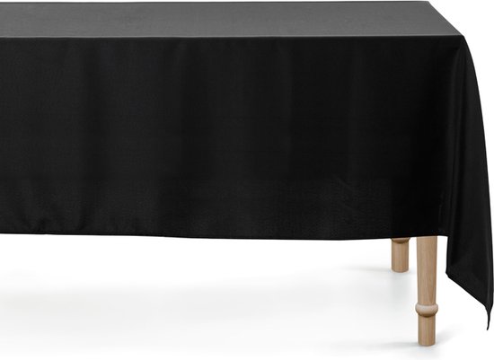 Nappe / nappe 180 x 300cm noire - nappe de fête mariage - dîner - gala - réception