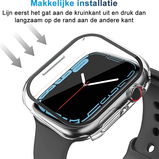 Stravo Full Cover/Hoesje - Screen Protector - Geschikt voor Apple Watch Series 10 & Series 11 - 42mm - Bescherm Hoesje voor Apple Watch series 10 / X - maat 42mm - Hardcase - Protection - iWatch S10 & S11 case - Rosé goud