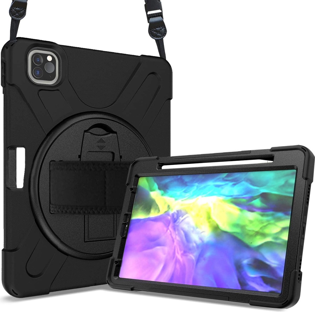 Protector Case Geschikt Voor iPad Pro 11-inch 2024 hoes met handvat en schouderriem