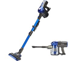 Draadloze stofzuiger - 17pa zuigkracht - HEPA filter - Lichtgewicht - Looptijd van 35 minuten - 150W - 22,2V - 3 in 1 - Led verlichting - 2 zuig modi - Blauw grijs -