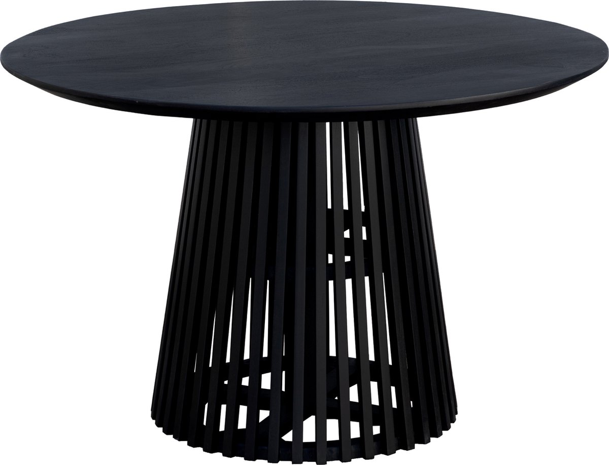Lewis & Loft Eettafel Levi – Rond – FSC®-gecertificeerd mangohout – Ø120 cm – Zwart