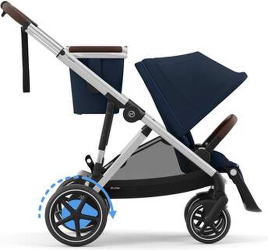Cybex e-Gazelle S - Kinderwagen - Ocean Blue - Silver Frame