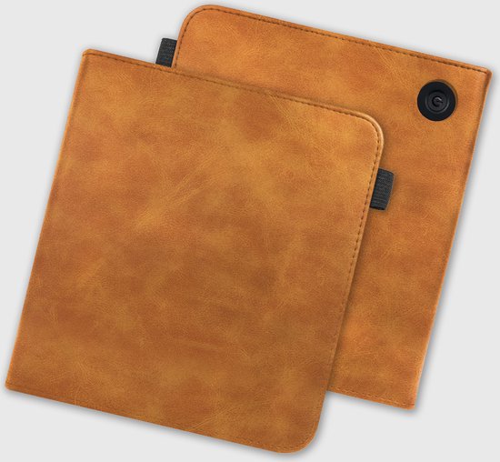 Lunso Geschikt voor Kobo Libra Colour hoes (7 inch) - Luxe Stand sleepcover - Bruin van Lunso — afbeelding 5