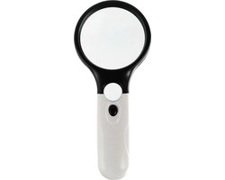 Vergrootglas met verlichting - vergrootglas met led - leesloep voor ouderen - cadeau tip - 3x & 45x vergroting - Leesloep