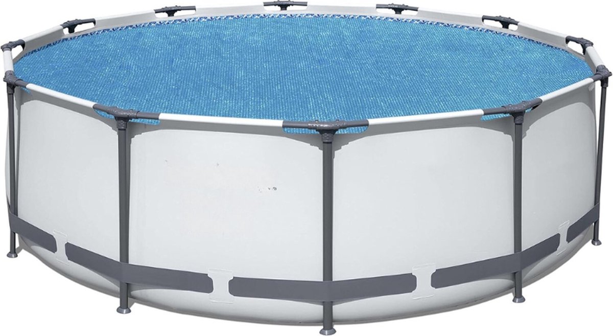 Zonnekap Ø 356 cm - Blauwe Afdekking Voor Ronde Zwembaden Van 366 cm En 396 Cm - Energiezuinig En Beschermend