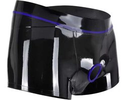 Korte heren short latex - Penis gat - Open kruis - Erotische ondergoed heren - Boxershort - Sexy slip - BDSM