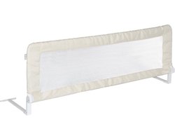 Opvouwbare Clip-Klapp 100 bedbeschermer - valbescherming voor baby's en kinderen - wiegbeschermer - 50 cm hoog - beige