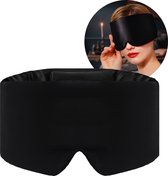 Bol.com MySleepFit - Premium Zijden Slaapmasker - Silk Sleep Mask - 100% Verduisterend Oogmasker - Zwart - 22 momme 6A Grade Moe... aanbieding