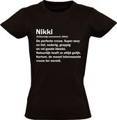 Nikki drôle T-shirt femme | anniversaire | cadeau | présent | chemise | Noir