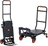 Bol.com RM Store® - Inklapbare Steekwagen - Opvouwbare Handtruck - 2 in 1 Aluminium Kar - Kar Voor Transport - Magazijn Kar - Er... aanbieding