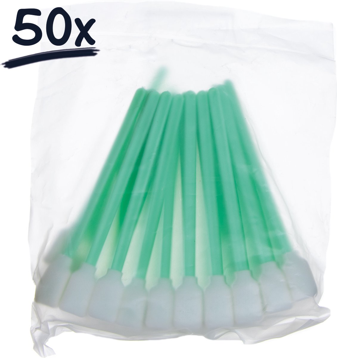 Set van 50 Grote Wattestaafjes - Swabs - Reinigingsstaafjes voor Printkoppen, Printplaten, Auto-Detailing en Meer