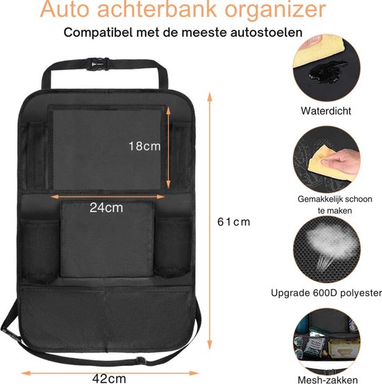 Vilten Materiaal Slijtvast Luxja Auto-organizer Voor De Achterbank, Organizer Voor De Achterbank, Organizer Met Vakken Voor Laptop En Tablet, Grijs Vilten Opbergtas Laptop Vakken Vilten Materiaal Slijtvast Luxja Auto-organizer Voor De Achterbank, Organizer Voor De Achterbank, Organizer Met Vakken Voor Laptop En Tablet, Grijs Vilten Opbergtas Laptop Vakken