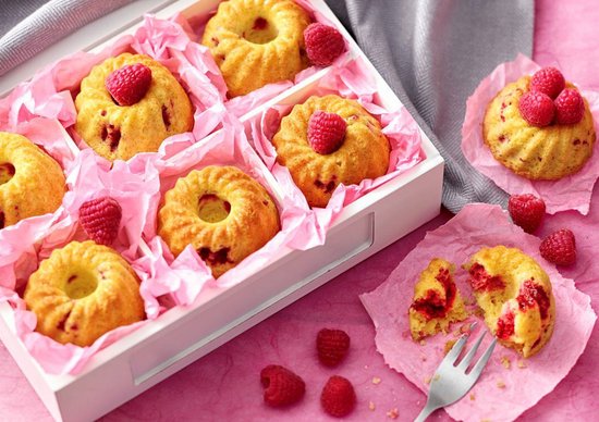 Dr. Oetker Siliconen tulbandvorm, mini-tulbandvorm, set van 6 in koraalroze, hoogwaardige platina-siliconen, temperatuurbestendig, vaatwasmachinebestendig