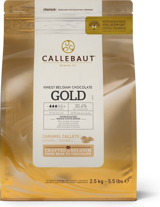 Callebaut Chocolade Callets - Gold- 2,5 kg