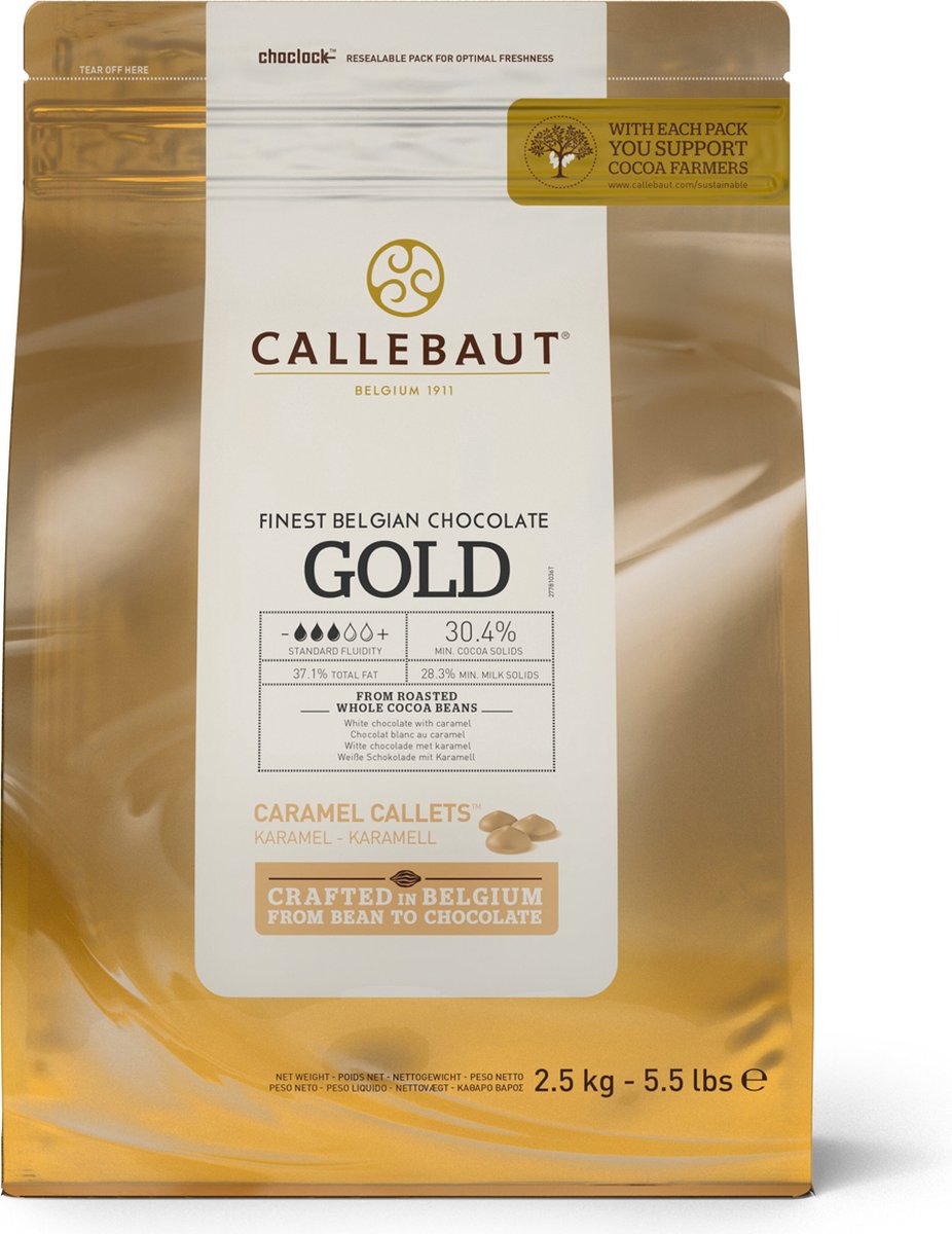 Callebaut Chocolade Callets - Gold- 2,5 kg