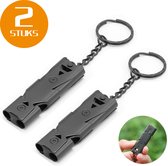 Accessoire Sécurité 10 Sifflets De Survie Double Tube - Aluminium, Porte- clés, Pour Randonnée, Camping, Urgences Sifflet Fort