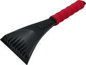 Grattoir à glace en plastique noir/rouge avec poignée souple 28 cm - Grattoirs à vitres - Accessoires auto hiver