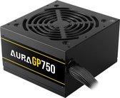 Alimentation PC ATX Interne 750 Watt – 750W Ordinateur Câbles Gainés pour Power Ordinateur - Connexion 2x 6+2 PIN pour carte vidéo - Compatible ATX12V v2.4 - Gamdias Aura GP750