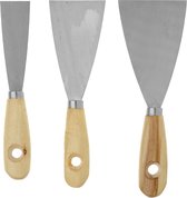3x Plamuur messen 3, 5 en 7,5 cm - Klus/schilder/behang/stuc benodigdheden/gereedschap - Plamuurmessen 3 stuks