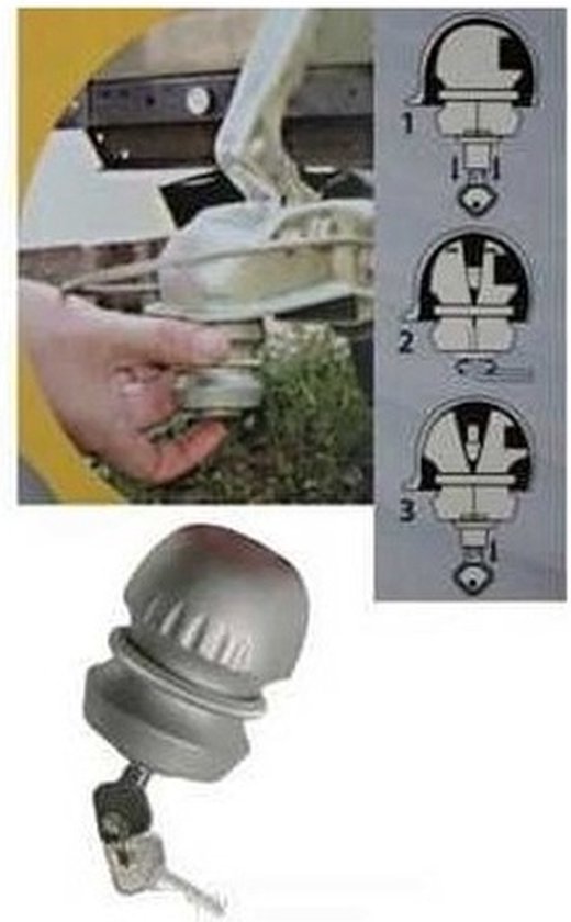 Disselslot / kogelslot tot 50 mm - disselkogel / aanhangerslot / carvanslot van ProPlus — afbeelding 3