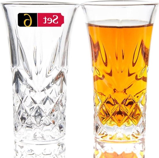 San Ignacio - VIVALTO - Set van 6 glazen borrelglaasjes 50 ml