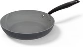 BE Living Koekenpan - Ø 20 cm - Bakpan - Keramisch - PFAS Vrij Anti Aanbak - Inductie Pan - Grijs - Essential Series