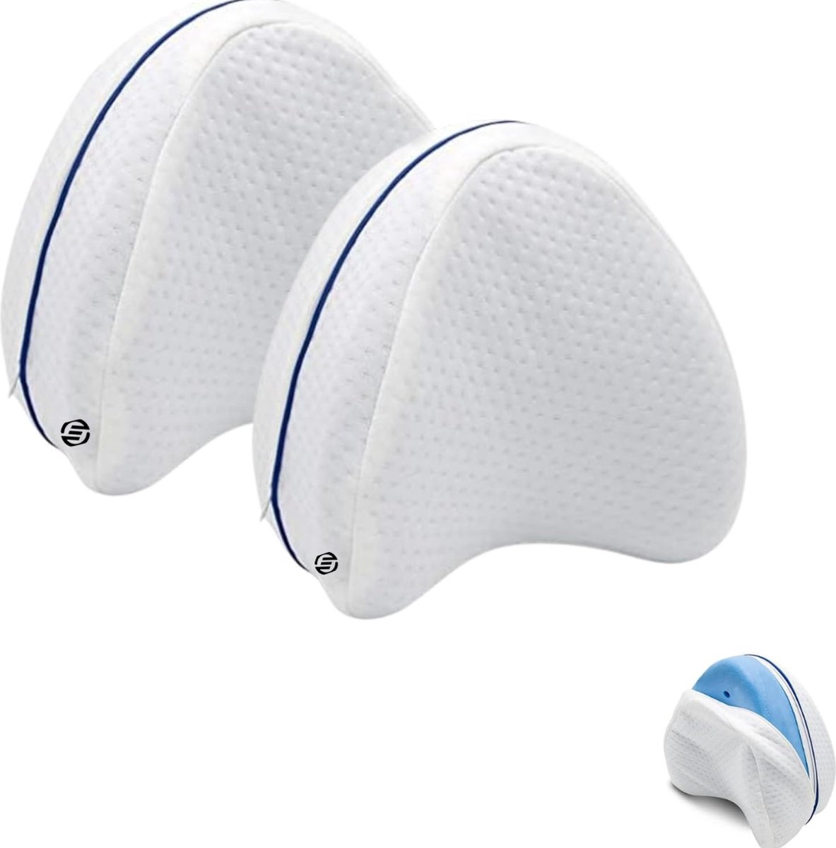 Goedkoopste Equivera Kniekussen - Kniekussen voor in Bed - Kniekussen Orthopedisch - Zijslaapkussen - Kniekussen voor in Bed