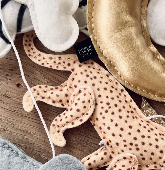 Kiekepiep® Tiny Zoo Boxmobiel - Houten baby mobiel met safari dieren - decoratie box & wieg - uniek kraamcadeau van Merkloos — afbeelding 4